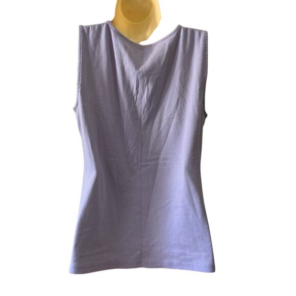 Croft & Barrow Size M Sleeveless Knit Top with Lace - Picture 3 of 9